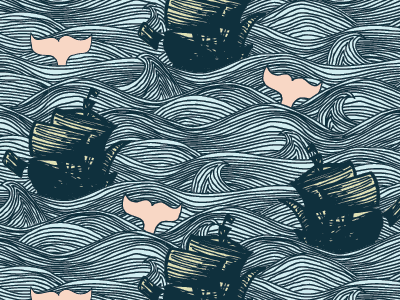 Jonah Pattern illustration pattern ship