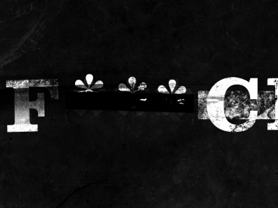 F*** black carson grunge monochrome text type white