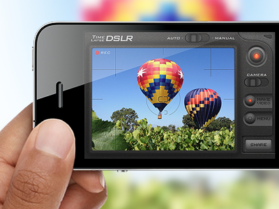 Time Lapse Camera ads app banner camera dslr iphone promo ui