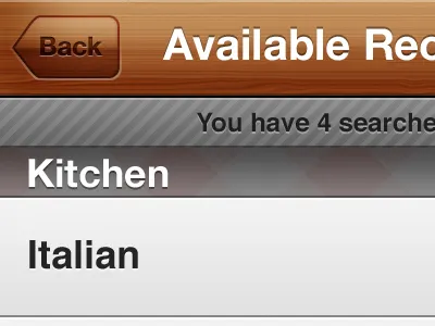 Cooktorial design iphone ui