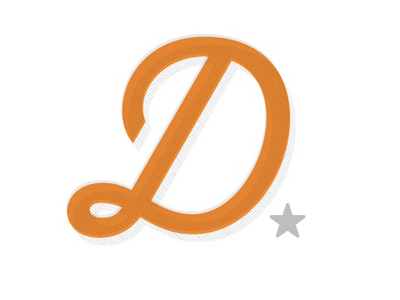 D Mark 2 hatching script star type vector texture