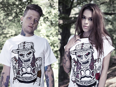 'Dracoola' 2 colour black dracula red t shirt tee