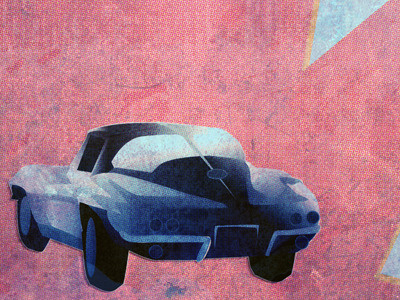 C is for C2 Corvette c2 car corvette illustration stingray