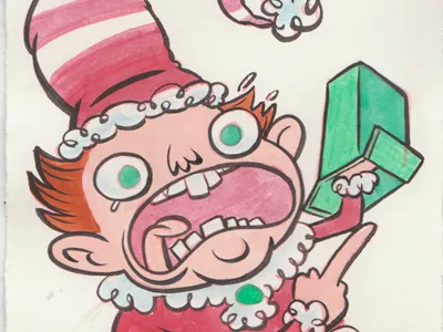 Elf 1 cartoons christmas elves watercolor