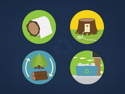Renewability paper recycling tree