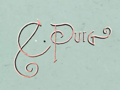 C. Puig lettering process