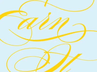 Earn It lettering script