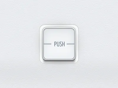 Push Button button clean ui white