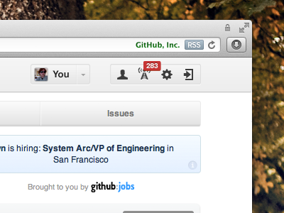 You, again. github icons nav navigation ui