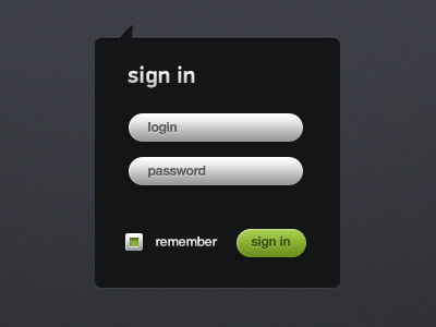 Sign In from Futurico UI Kit clean component dark design futurico interface ui web