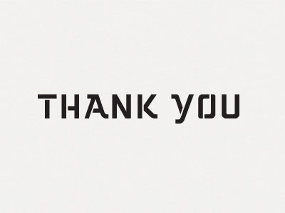 thank you identity lettering logo type