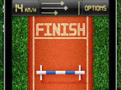 Running game for iPhone barrier game grass interface ios iphone run track ui