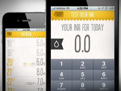 OATBook - Design style app book branding calendar design interface iphone texture yellow