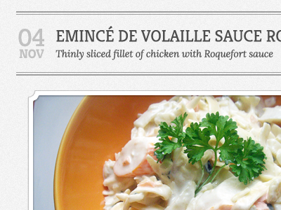 Cuisine Recipe Theme - Homepage accordion google webfonts kreon recipe ui ux