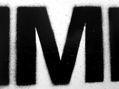 M - Akzidenz Stencil akzidenz m spray paint stencil