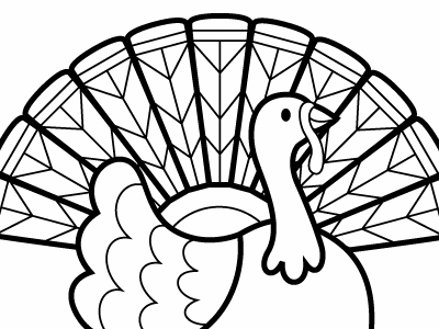 Coloring Book Turkey animal bird black and white coloring book illustration thanksgiving turkey vector