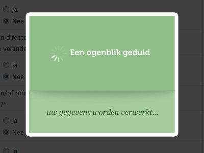 Loading... dutch loader overlay popup