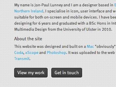 About Me about button links me