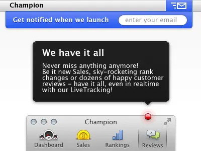 Suit... SIGN UP! android app appstore dashboard hig icons ios ipad iphone mac monitoring ranking sale store teaser web