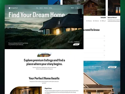 Grapefruit - Real Estate Landing Page agent apartment architecture building business clean design home house landing page properties property real estate realestate ui ux web web design website
