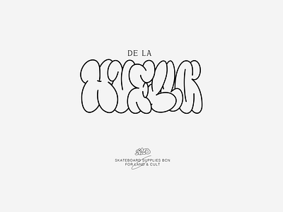 DELA - skateboard branding balck white brand brand identity brand presentation branding creative design graphic design illustration logo logo design playful product showcase skateboard skateboard brand skateboard supplies title card typography white background wooden skateboard