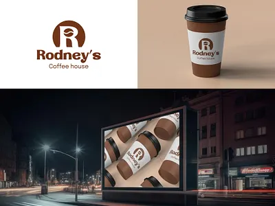 Rodney's Coffee house | logo design best coffee logo brand identity branding business logo cafe coffe bean coffee coffee shop coffee shop branding coffee shop logo coffeehouse company identity espresso freelance logo logo design minimal popular coffee logo startup