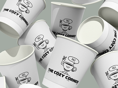 The Cozy Corner | Full Branding Package for a Cozy Coffee Shop brand identity branding cafe cafe design coffee coffee lovers creative design cup graphic design illustration logo logotype minimalistic modern design packaging design typography