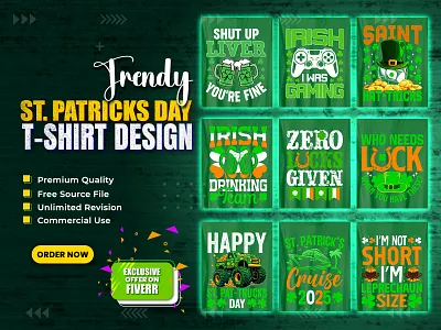 Trendy St. Patrick's Day T-Shirt Design