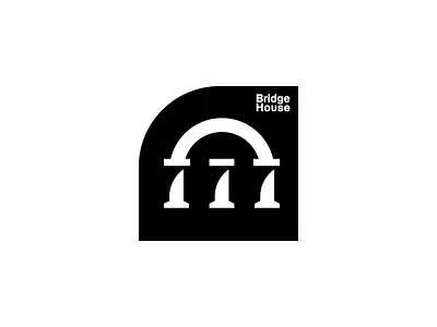 Bridge House apartment bridge colum house icon living.life logo river round simple