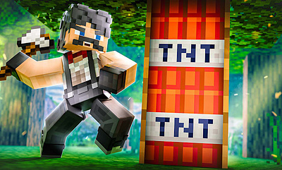 I will make cinematic minecraft thumbnail, art logo