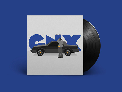 Kendrick Lamar - GNX album album art album cover battle belt blue car fight gnx gold hat illustration kendrick lamar music rap rapper squabble vector vinyl