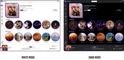 "Swing Music Player UI - Light & Dark Modes" ui