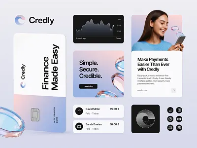 Branding for Fintech - Credly brand guidelines brand identity branding design graphic design graphicdesign logo designer logo ui logotype marketing packaging smm startup logo visual identity web marketing