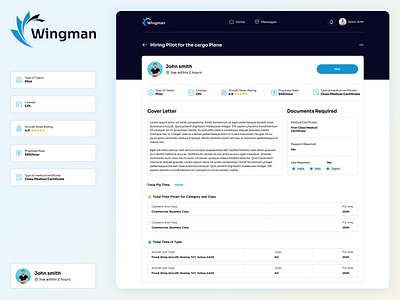 Candidate Profile candidate profile hiring key information pilot profile page prototyping ui design