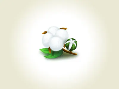 Cotton cotton flower fruit icon vegetable