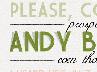 Just texting andy font shadow text texture type typography words