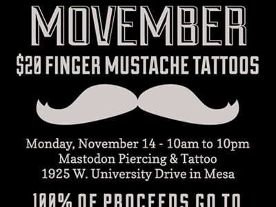 Movember Flyer movember mustache type