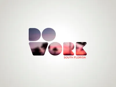 Do Work South Florida logo miami type treatment typography