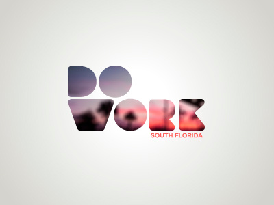 Do Work South Florida logo miami type treatment typography