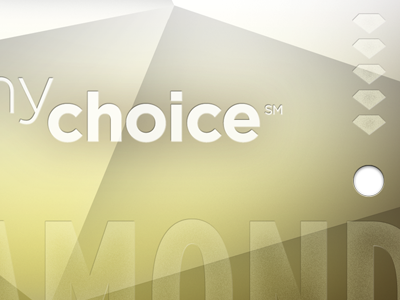 MyChoice rewards card concept bevel card casino gem