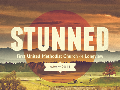 Graphic for upcoming Advent sermon series: Stunned