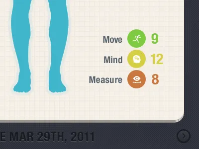 iPhone App Design app button design eye icons iphone mesure mind motion run ui