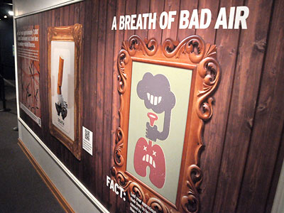 A Breath of Bad Air frame lungs smoke wood panelling