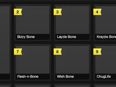 Thumbnail Grid bone grid harmony number ribbon square thug yellow