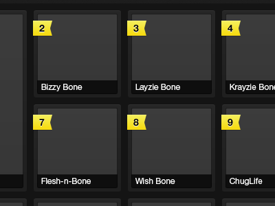 Thumbnail Grid bone grid harmony number ribbon square thug yellow
