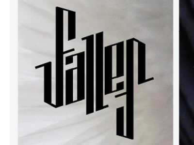 Fallen ambigram calligraphy typography