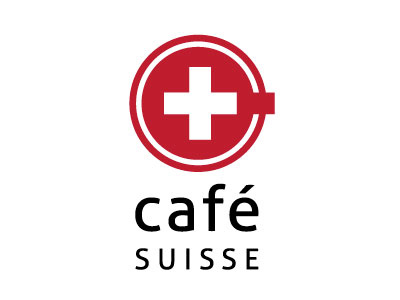 Cafe Suisse illustration logo red