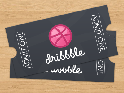 2 Tickets contest dribbble invitation invite