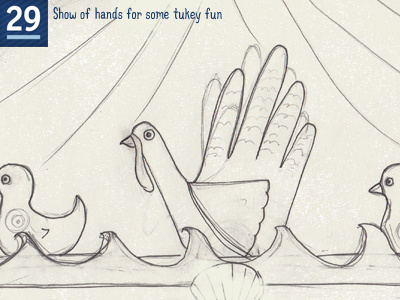 Turkey fun for Rule29 annual hand turkey competition comp sketch turkey