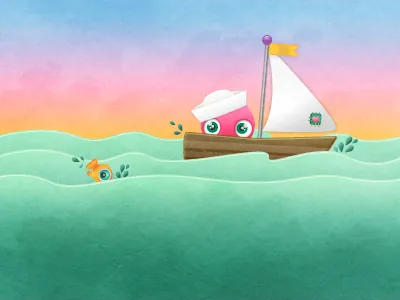 Leena's Voyage illustrator sailboat sea snarphs voyage